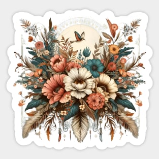 Vintage Blooms Boho Sticker